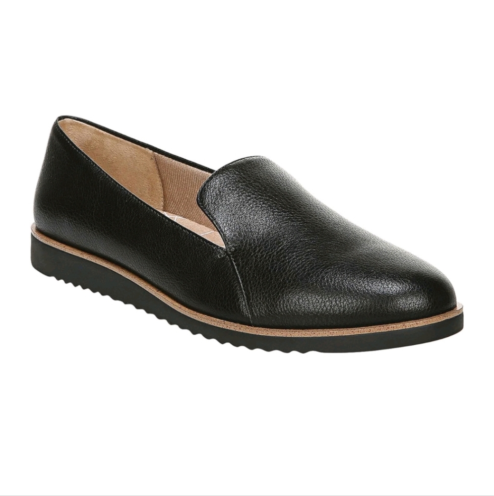 LIFE STRIDE Womens Black Comfort Zendaya Round Toe Slip On Loafers Shoes 7.5 M